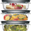 Set 6 Recipientes Tritan con Tapas Flexibles Grises