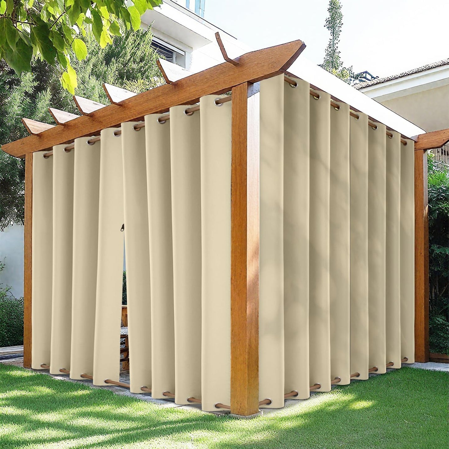 2 Cortinas impermeables exteriores con cremallera