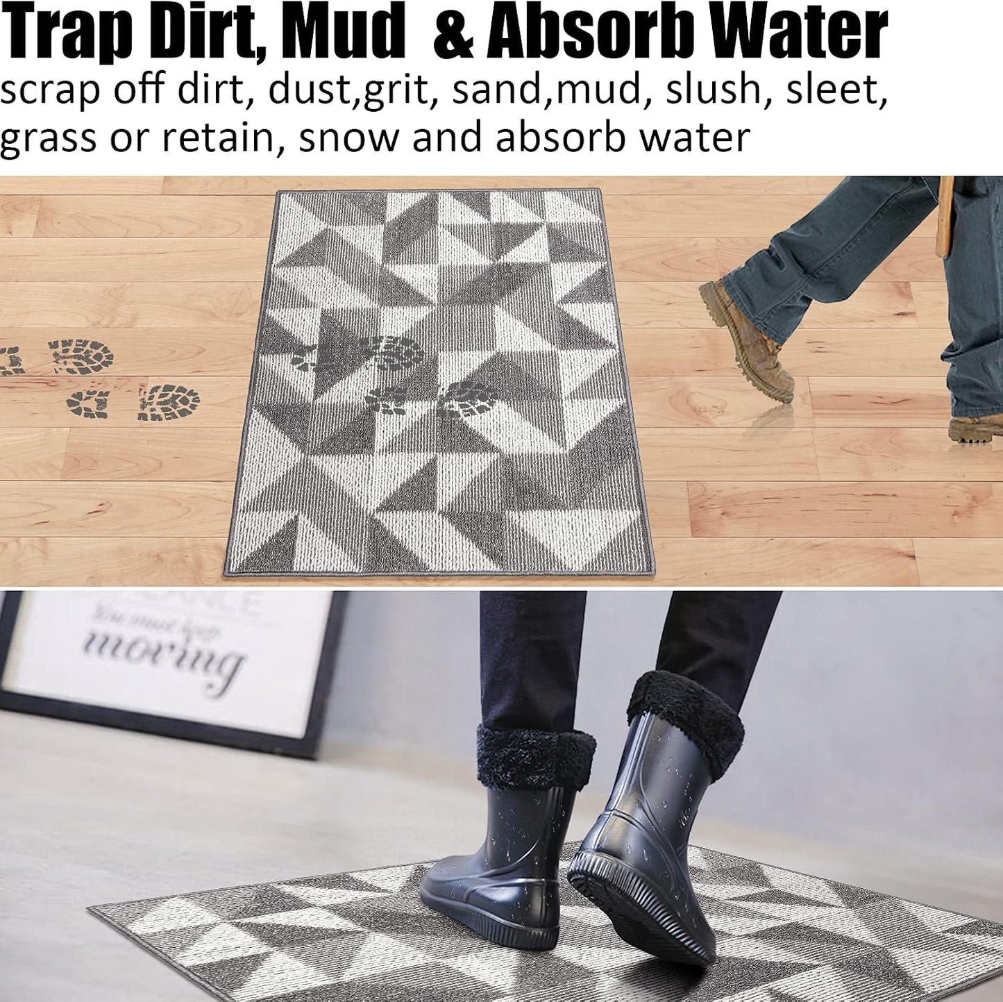 Tapete absorbente puerta interior con base antiderrap