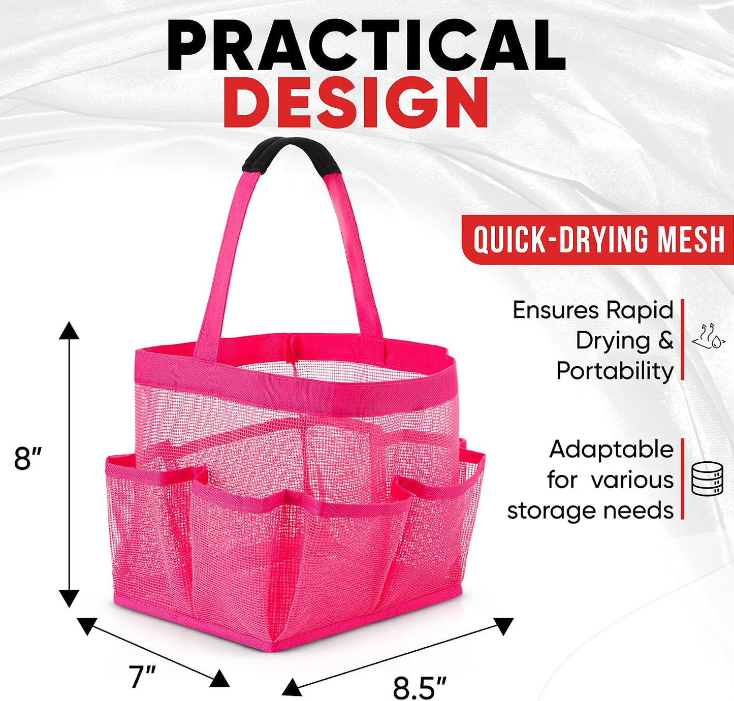 Bolsa organizadora ducha 9 bolsillos plegable viaje gimnasio