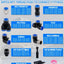 Kit manguera aire 1/8-1/2 pulg con conectores