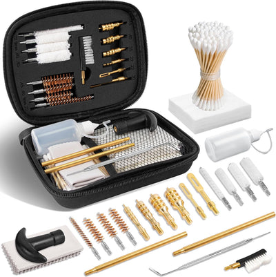 Kit limpieza pistola universal con funda bronce y plástico