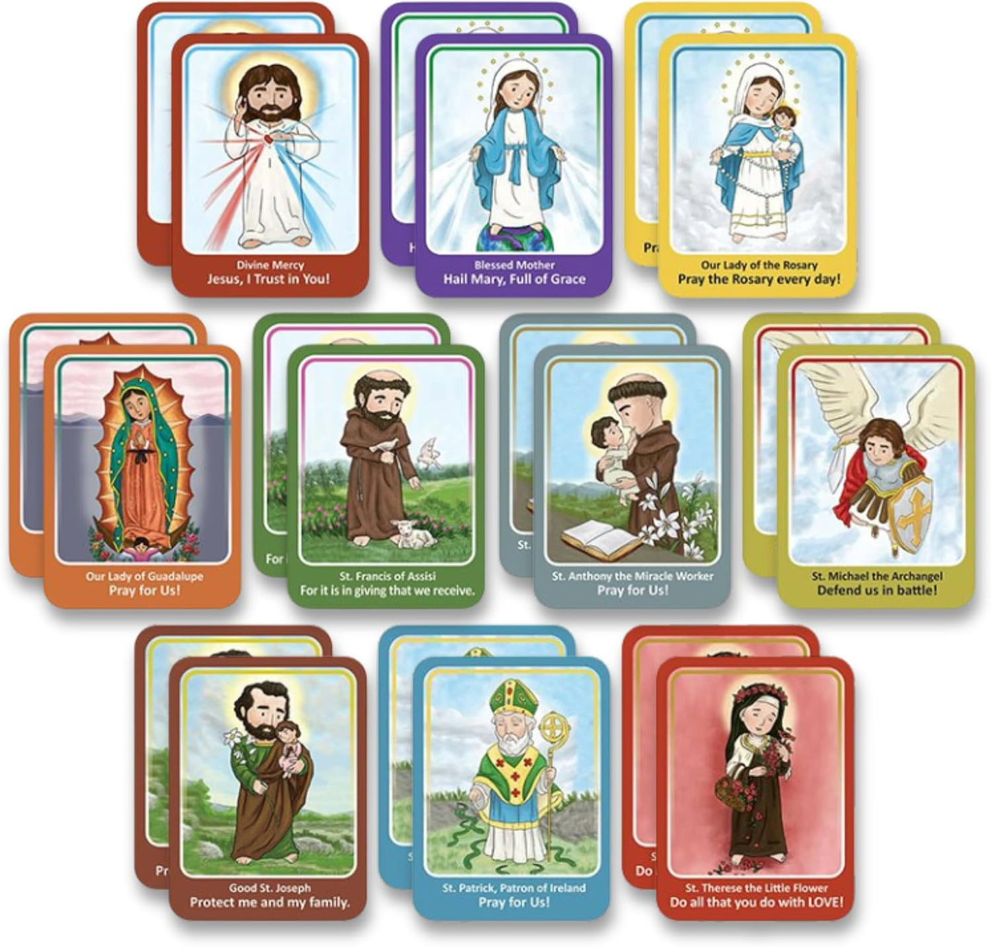 10 Mini Imanes Religiosos para Niños 3pulg