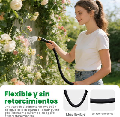 Manguera jardín 100ft no expansible sin plomo alta presión