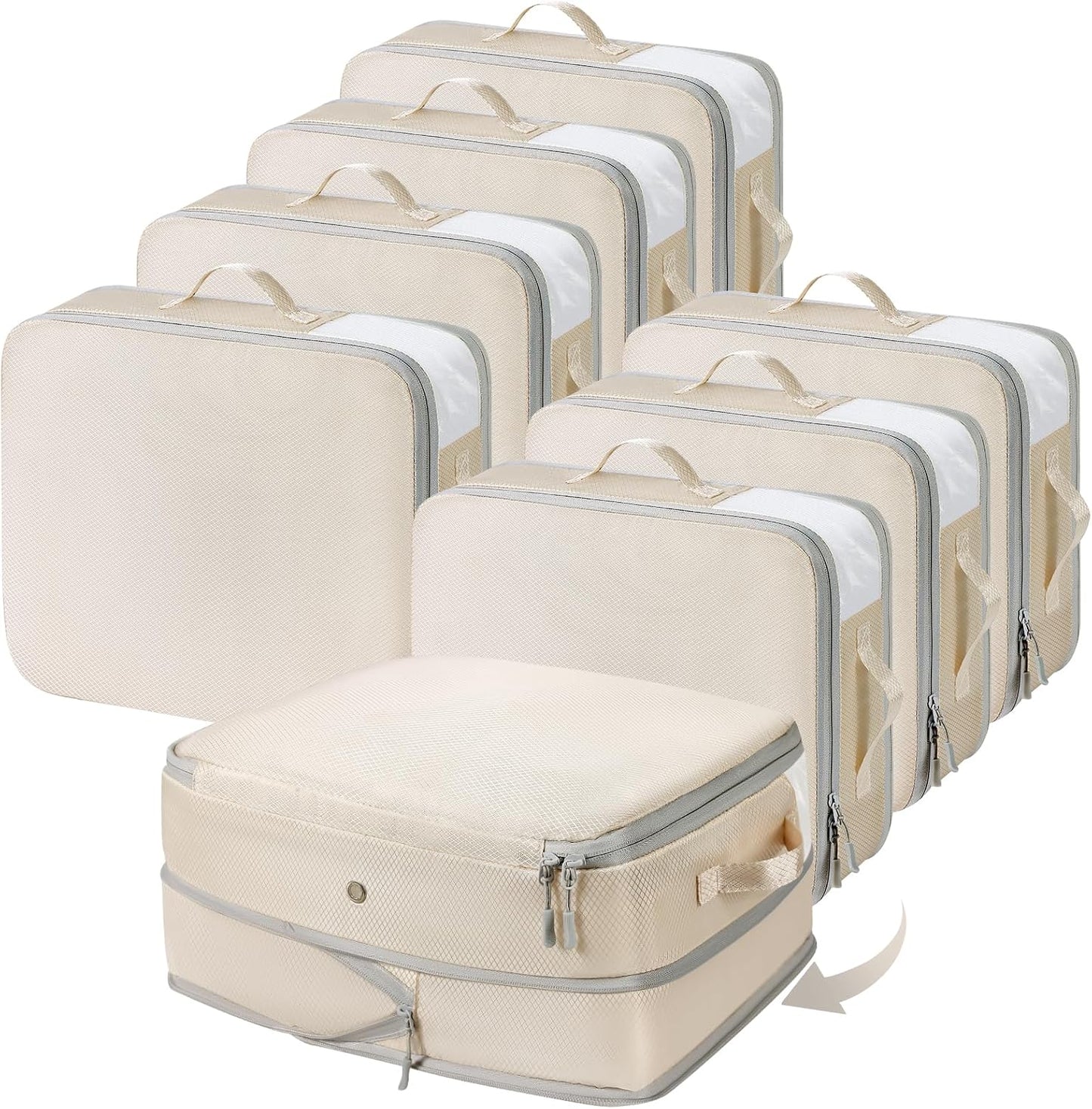 8 Bolsas compresión 19L para ropa suéter armario con asa
