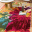 Alfombra área abstracta moderna 5x8ft multicolor