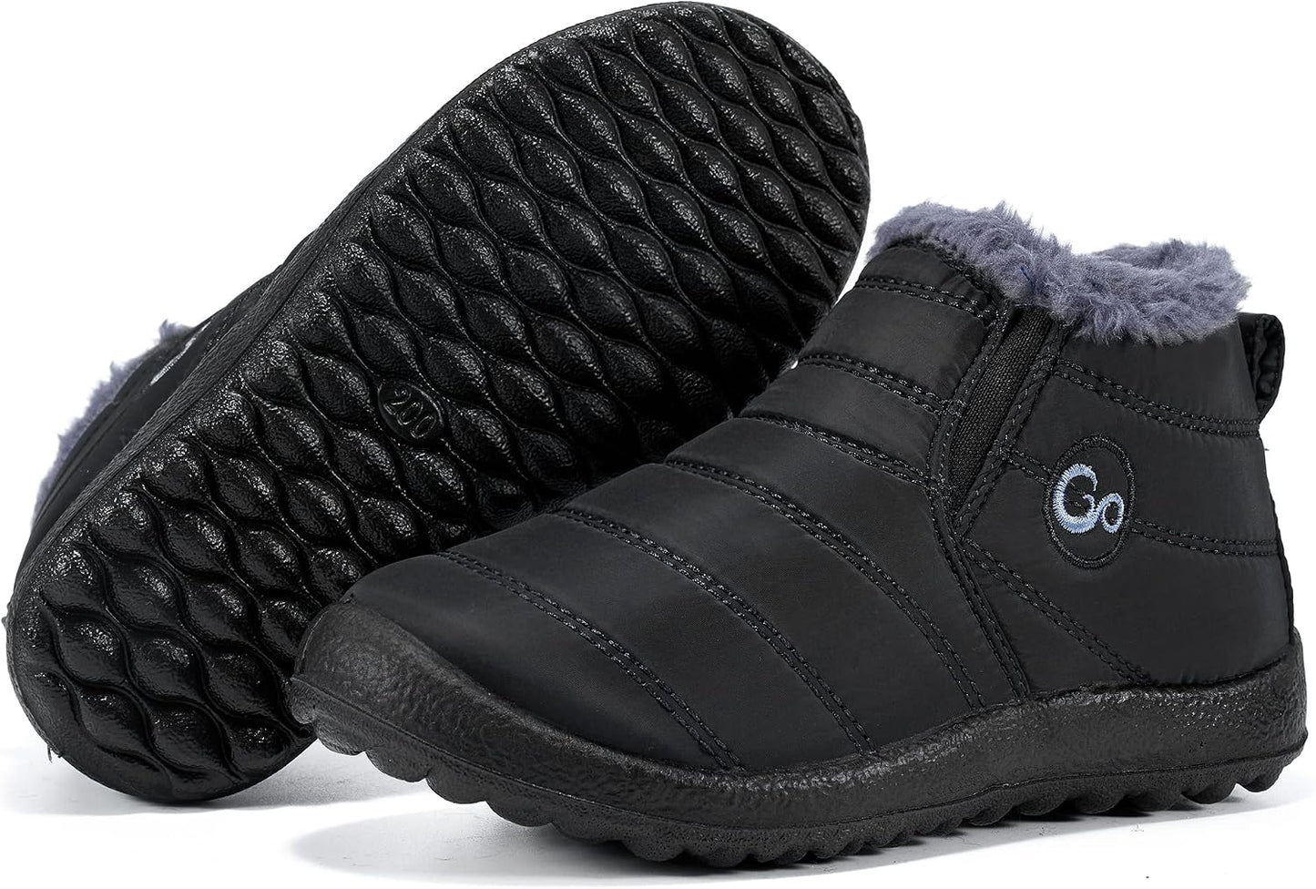 Botas nieve niños forro piel antiderrap impermeables