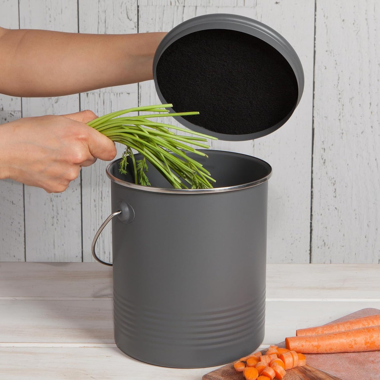 Recipiente para Compost con Tapón Aireado para Jardín