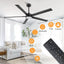Ventilador techo inteligente 60" luz LED 6 vel motor CC