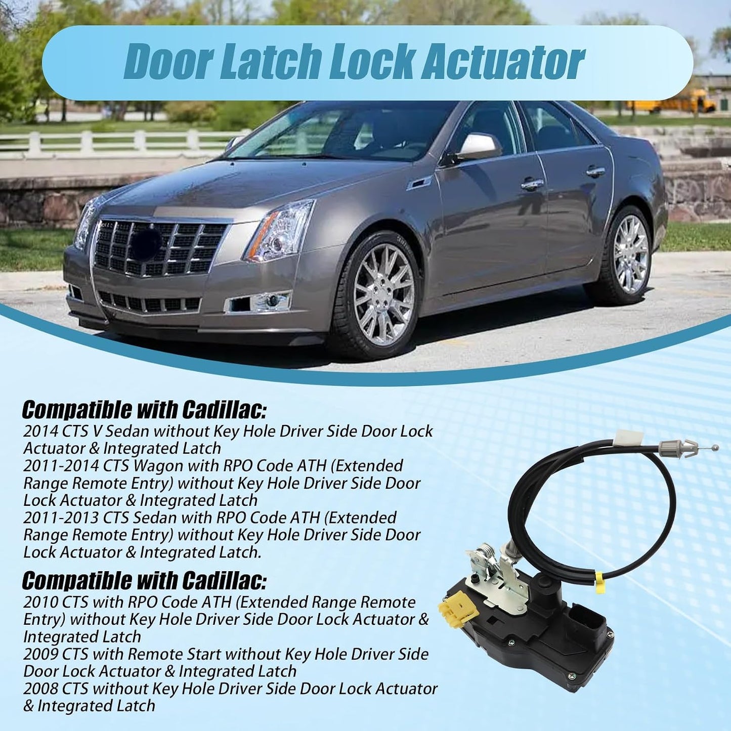 Actuador bloqueo puerta izq comp Cadillac CTS 08-14