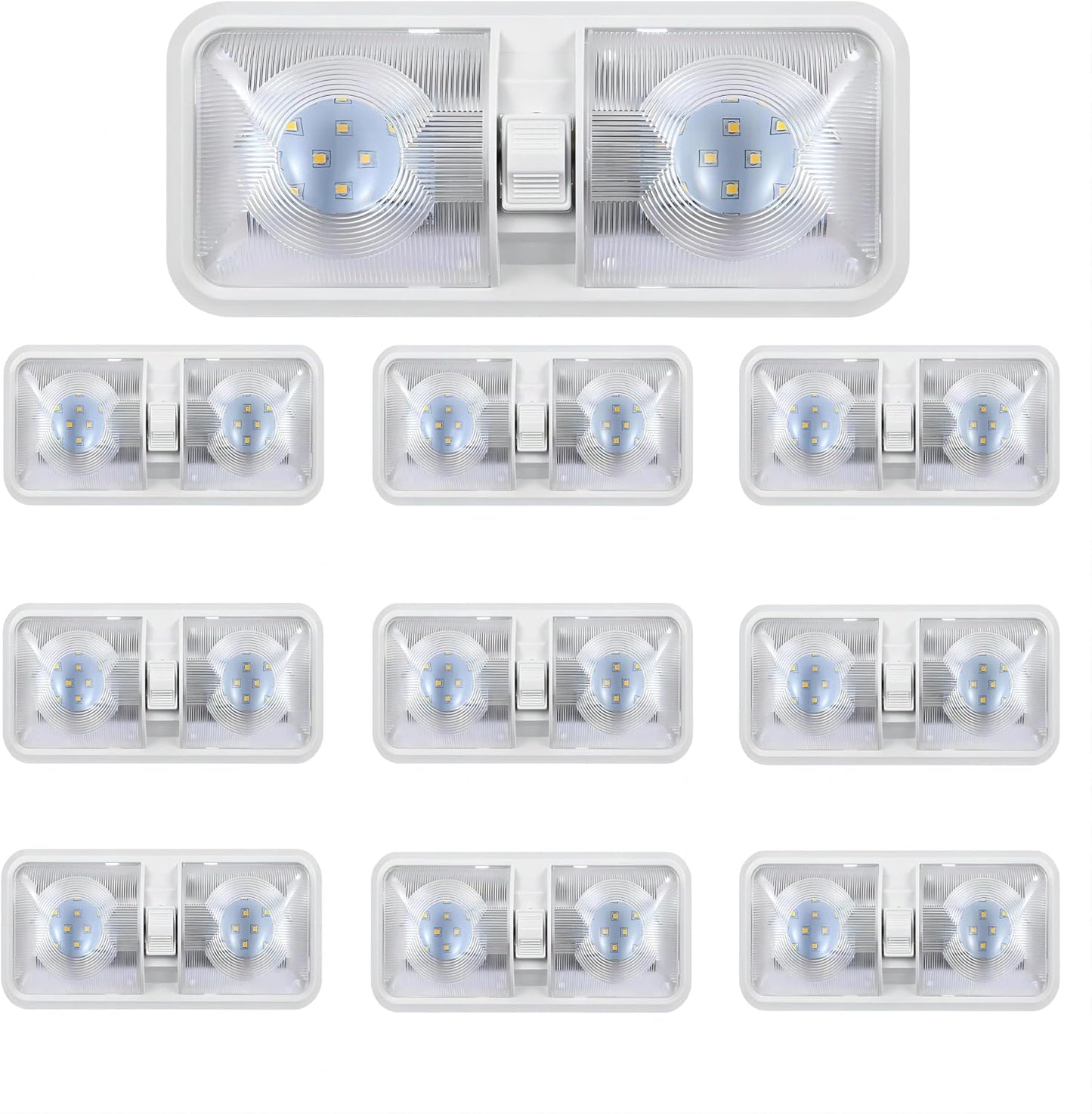 Set 10 luces LED 12V para RV con interruptor luz neutra
