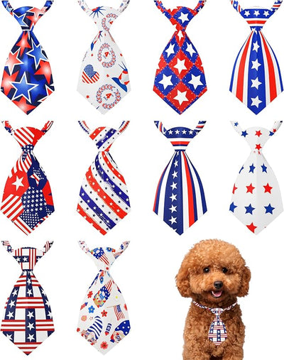 Corbatas ajustables para perros y gatos 4 de Julio patrióticas