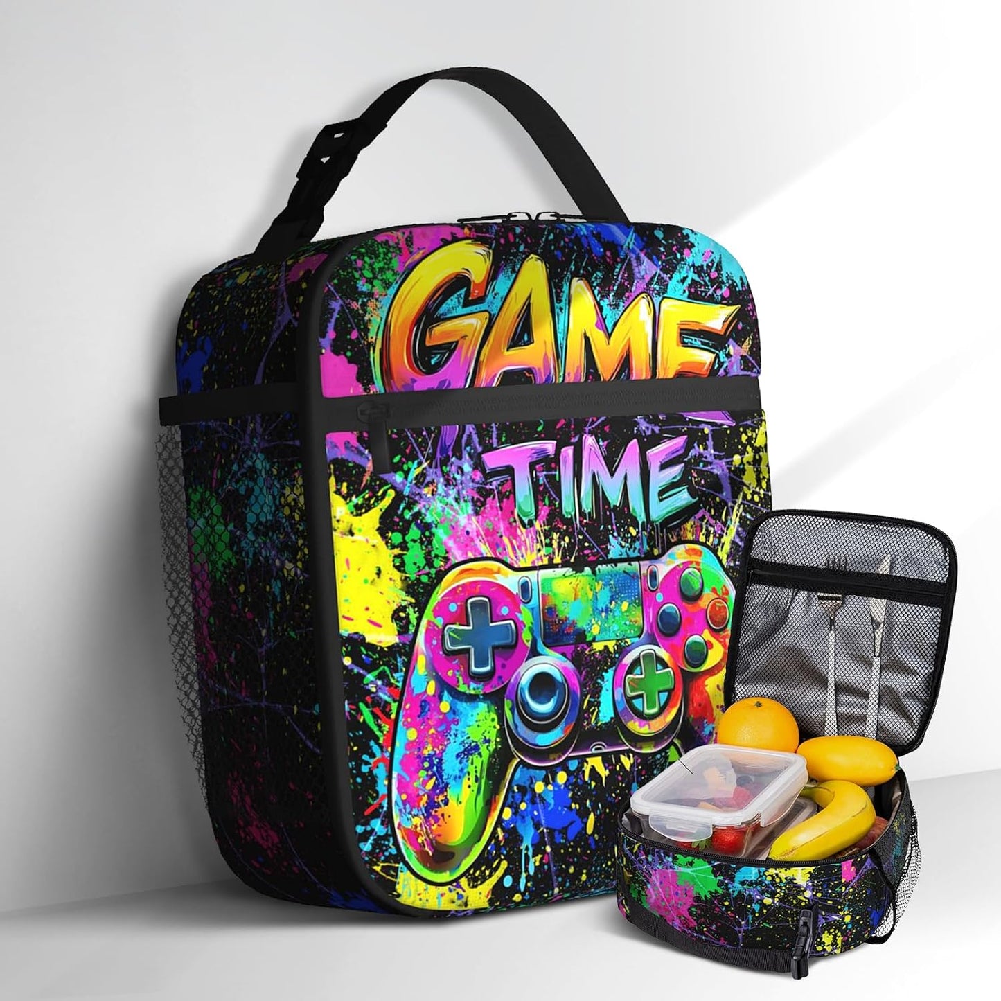 Bolsa almuerzo niños graffiti reutiliz. aislada portátil