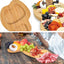 Tabla de queso y charcutería de madera sólida grande