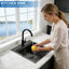 Fregadero acero inox 15x17" negro profundo