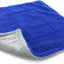 Toalla microfibra doble cara 16x16" azul/gris