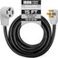 Cable extensión secadora 15ft 14-30P a 14-30R 30A negro