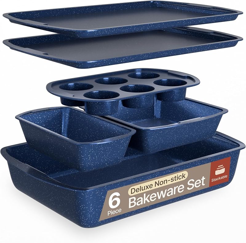 Set sartenes acero carbono antiadherente azul