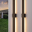 2 Luces Pared Exteriores Rectangulares 3CCT IP65 Hierro