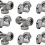 Kit accesorios aire compresor 3/4" 3 en T y 6 codo