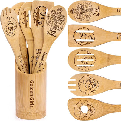 Cucharas madera para mujer 5 pzas Golden Girls