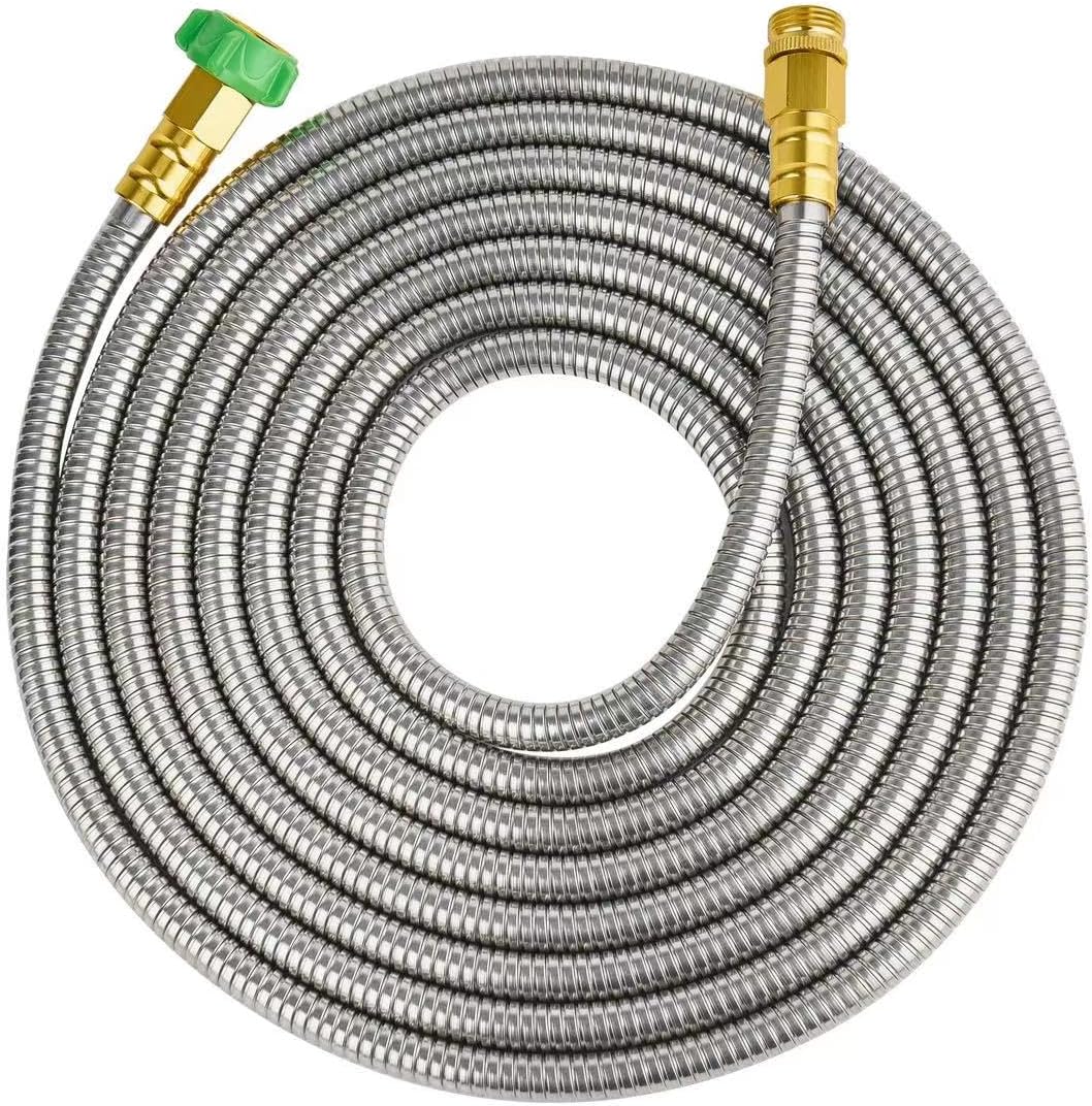 Manguera jardín acero inox 20ft conector metal antifugas