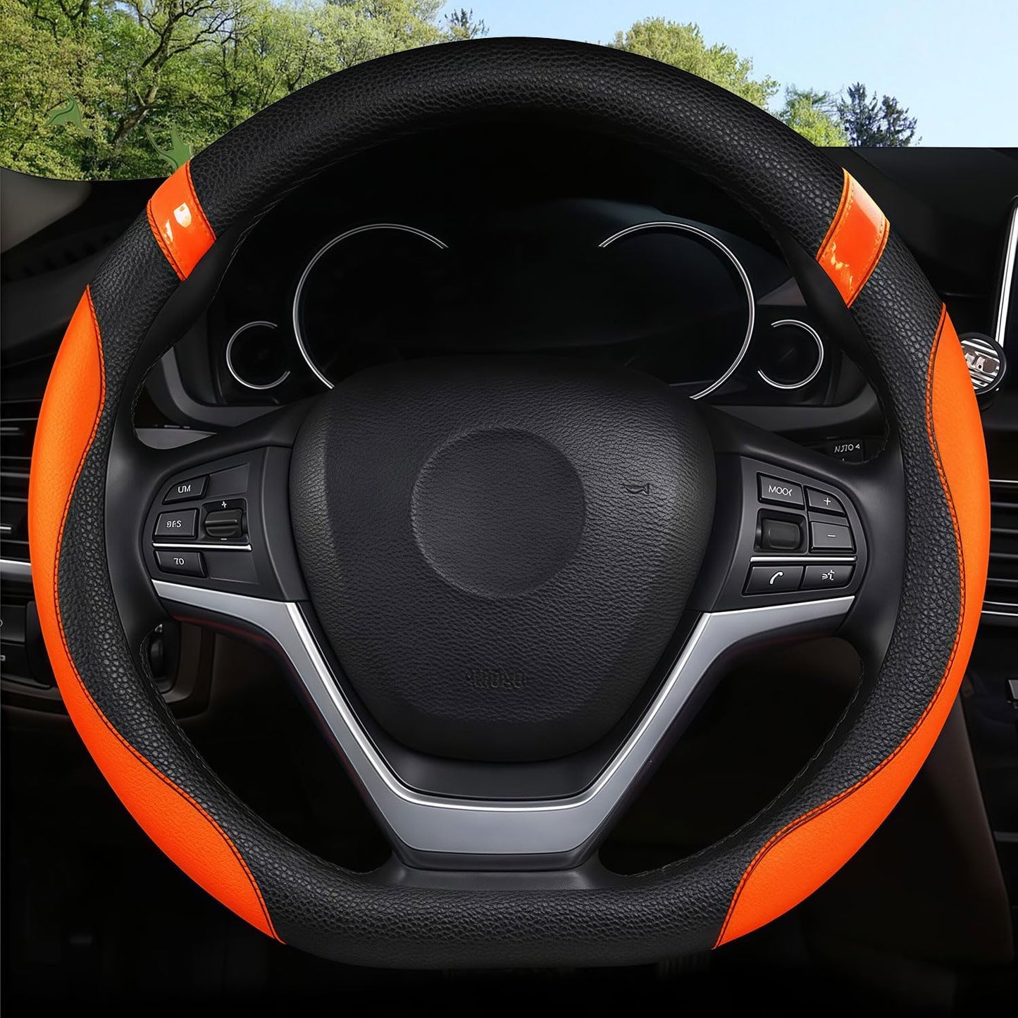 Funda volante forma D antiderrap para mujer naranja