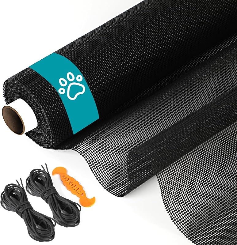 Rollo pantalla puerta ventana resistente mascotas 37.4"