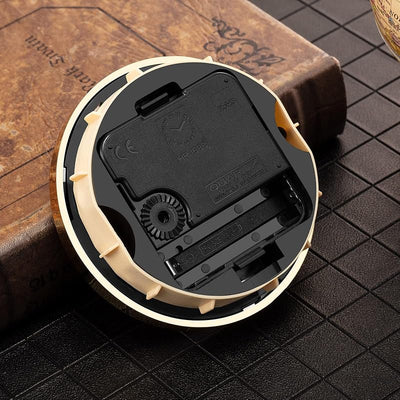 Reloj cuarzo 90mm con ajuste número arábigo dorado