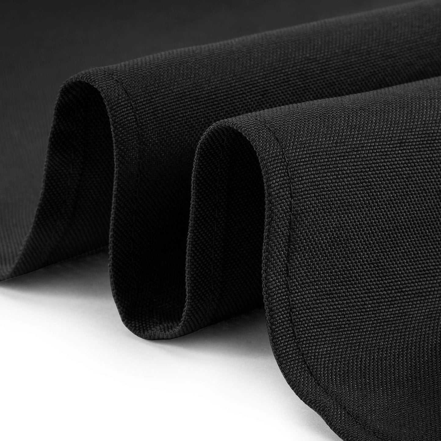 Mantel cuadrado 70pulg poliéster negro para bodas