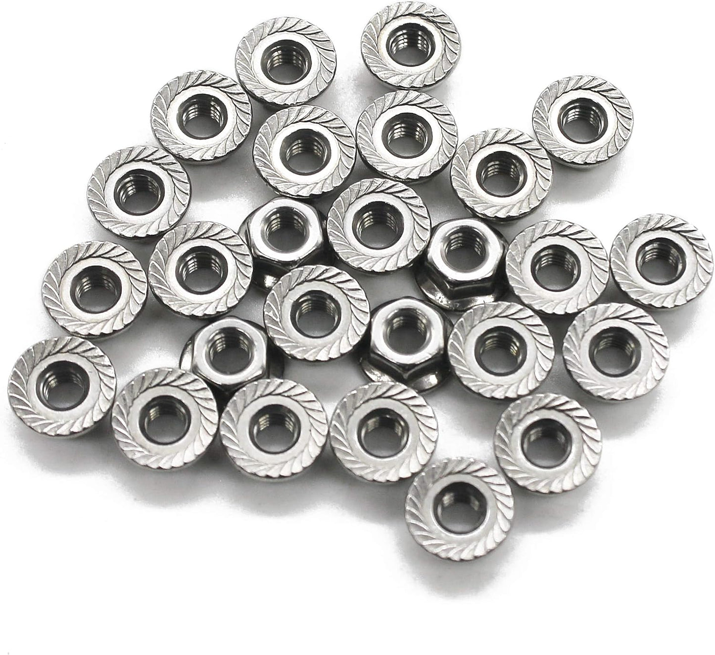 Tuercas hex M5x0.8 acero inox 304 brillante 100pzas