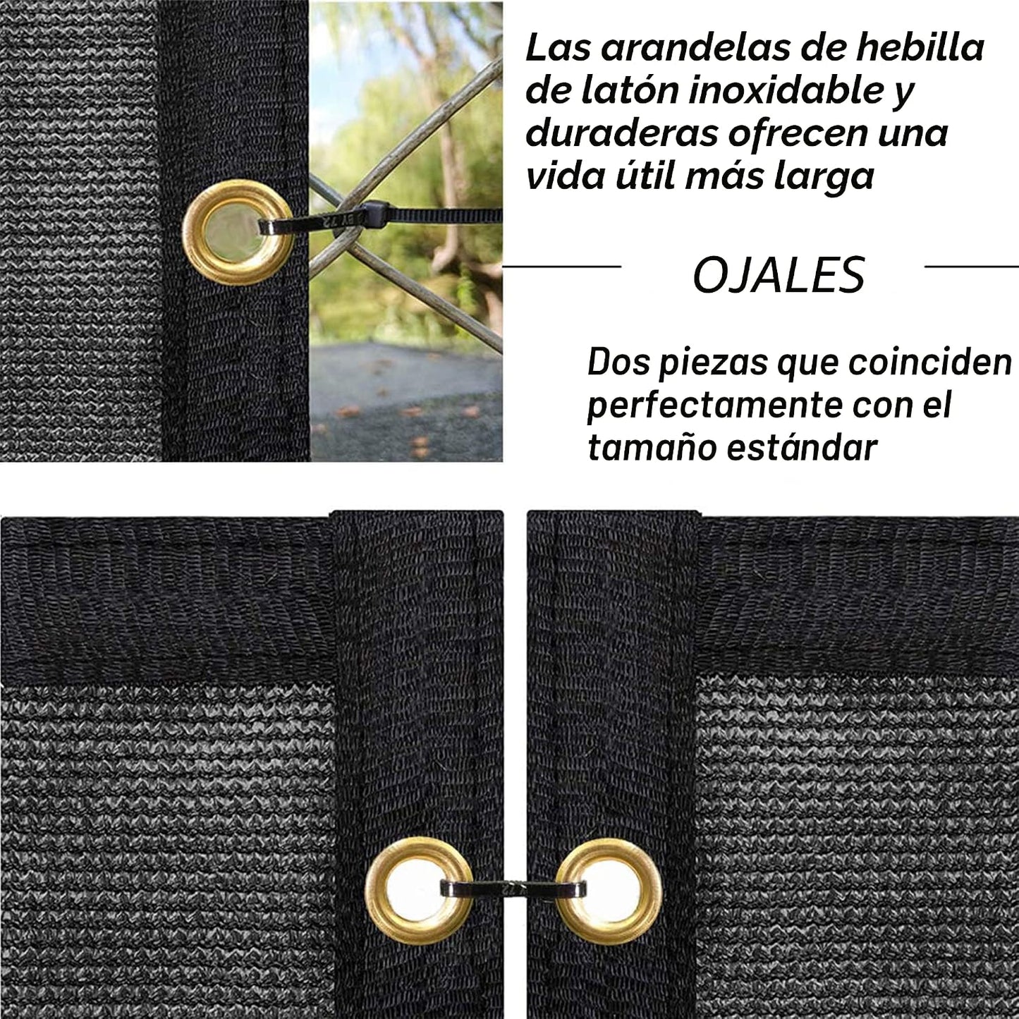 Malla privacidad valla 4x50ft color negro resistente