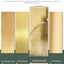 Lámpara tocador 4 luces color dorado 26pulg vidrio
