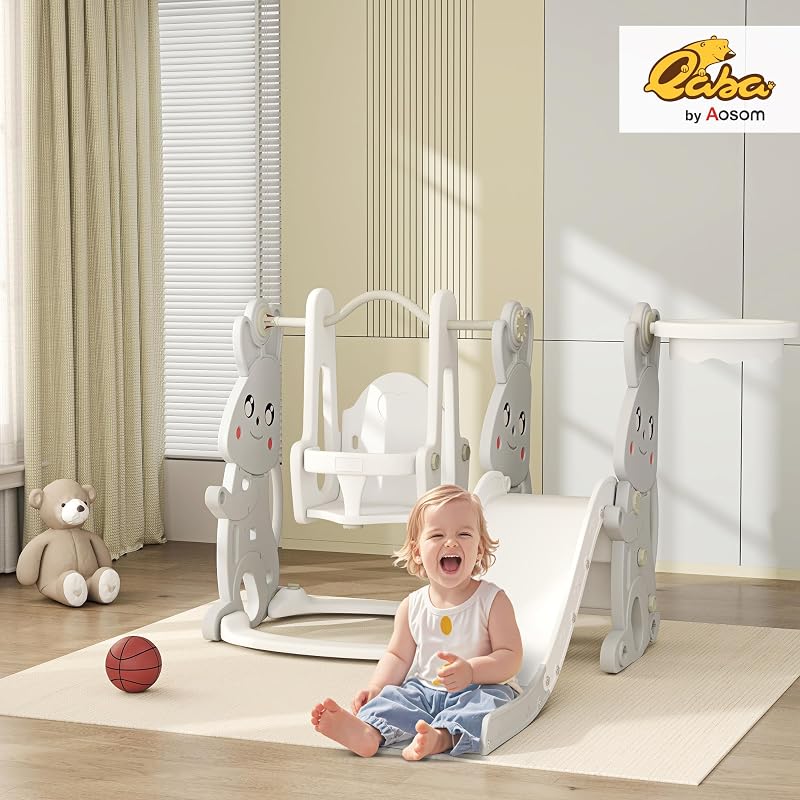 Set tobogán y columpio 4en1 para niños 1.5-4 años