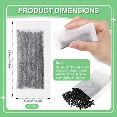 48 Filtros Carbón Activado con Cáscara de Coco para Destilador