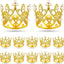 12 Coronas Metal Decoración Pasteles Bodas Dorado