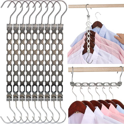 Perchas plegables metal ahorran espacio armario