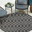 Alfombra área redonda 3ft1pulg carbón/marfil