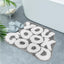 Alfombra baño grises suave felpa antideslizante 25x21pulg