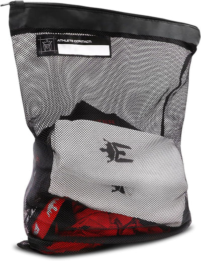 Bolsa lavado XL deportiva de malla con cremallera negro