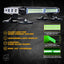 Barra luces LED verde cob techo magnética emergencia