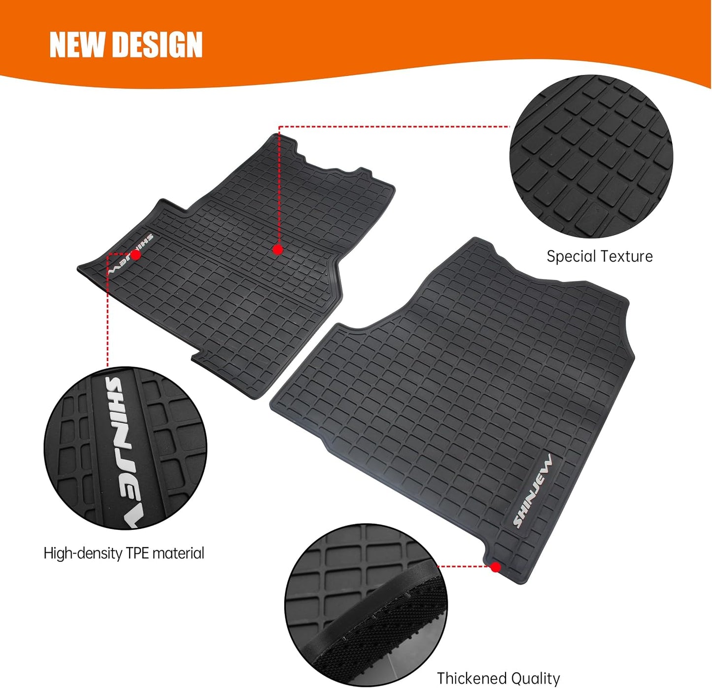 Alfombrillas goma para Mack Granite Pinnacle 2013-23 2 Pzas