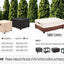 Funda taburete patio 22x22x18" cuadrada 600D impermeable