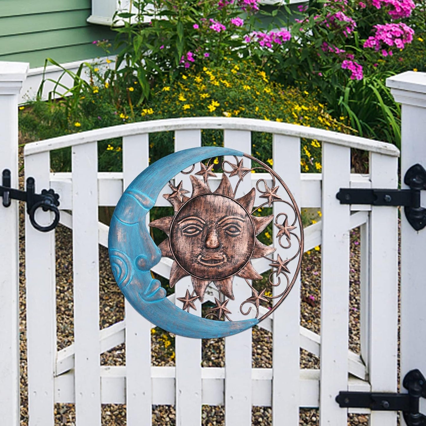 Escultura de Sol y Luna para Pared Exterior Jardín