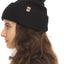 Gorro punto lana merina pompón invierno
