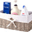 Cesta estante forrada blanca set 2