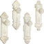 4 Ganchos Shabby Chic Hierro Fundido Blanco Rústico Pared