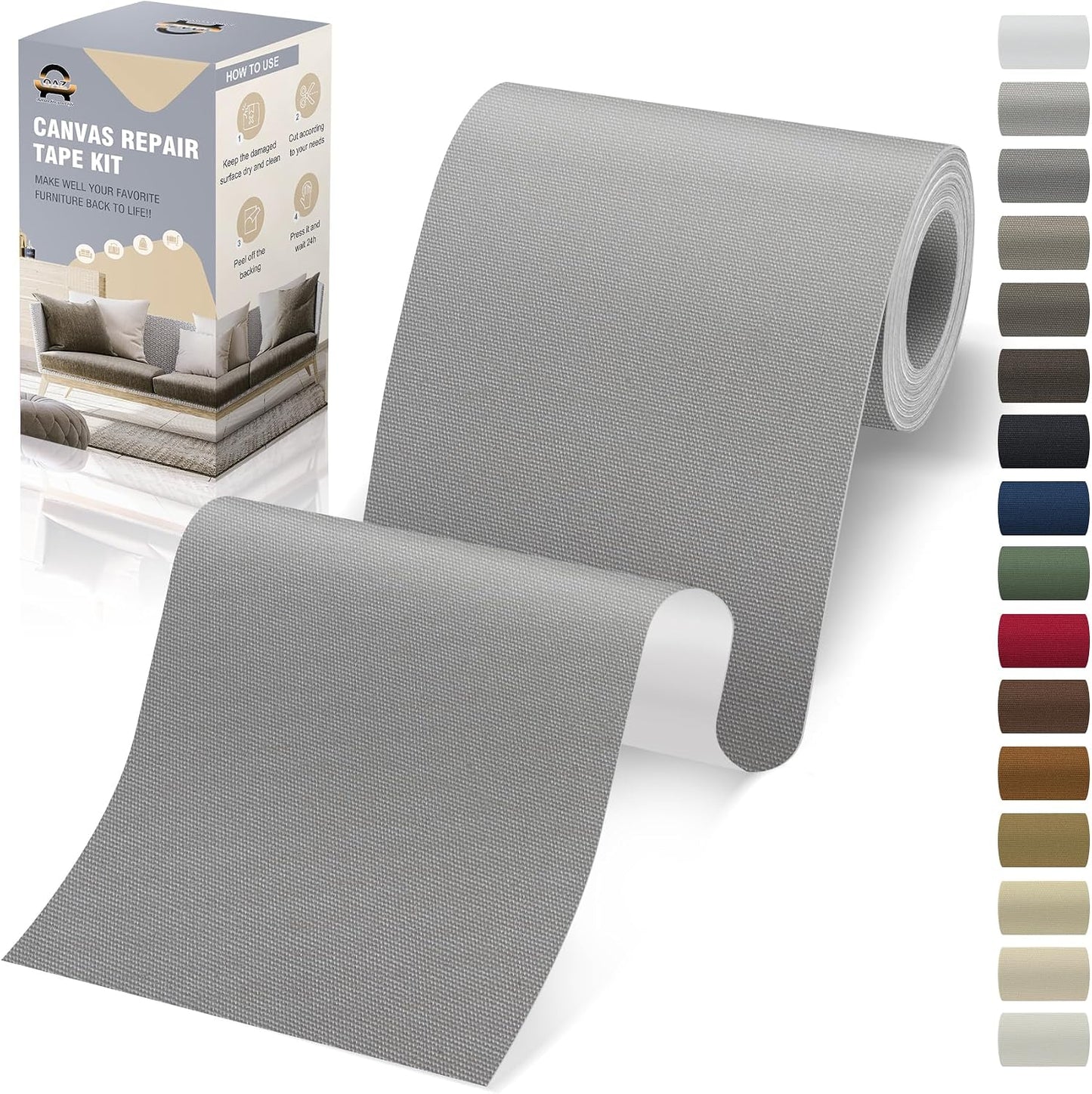 Parches lona 4x79" autoadhesivos impermeables kit
