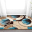 Tapete geométrico azul gris 2x3" diseño rayos sol