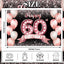 Bandera 60 cumpleaños oro rosa confeti decoración globos